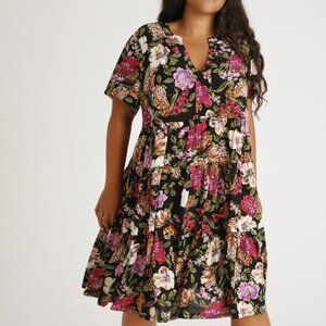 Anthropologie Maeve Harper Tunic Dress, Floral Pattern, Size 1X